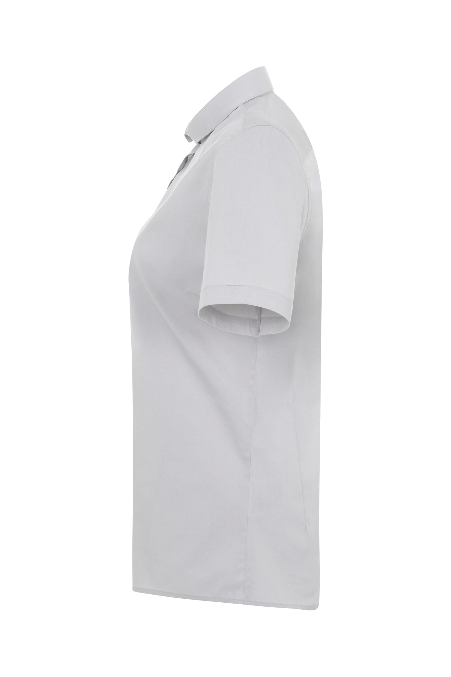 Camasa dama maneca scurta poplin gri gheata V405010