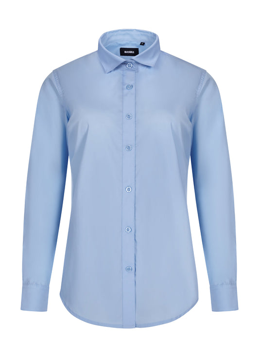 Camasa poplin 115g maneca lunga dama albastru celest V405011