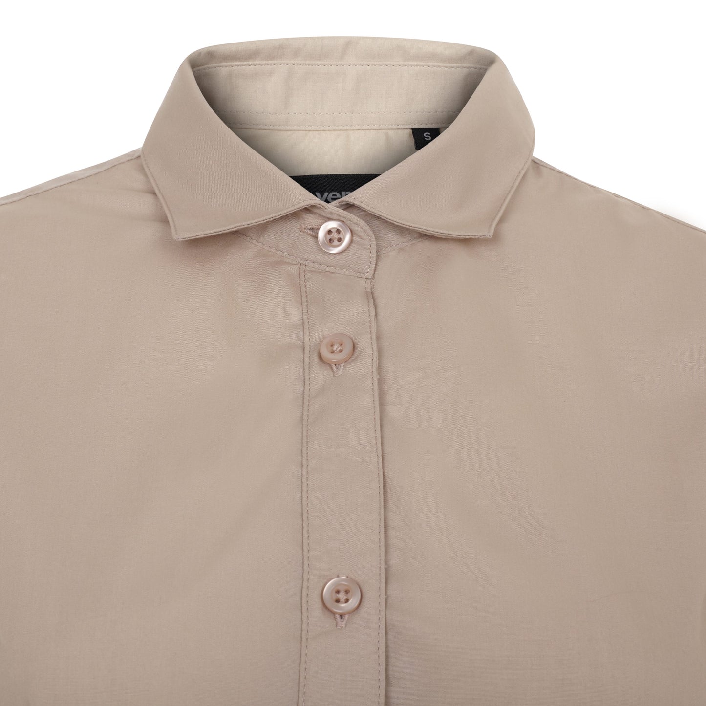 Camasa dama maneca lunga poplin bej deschis V405011