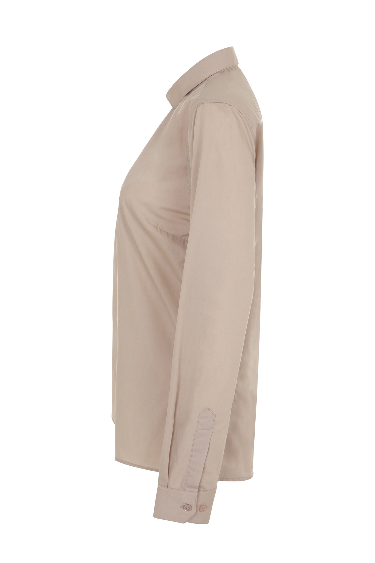 Camasa dama maneca lunga poplin bej deschis V405011