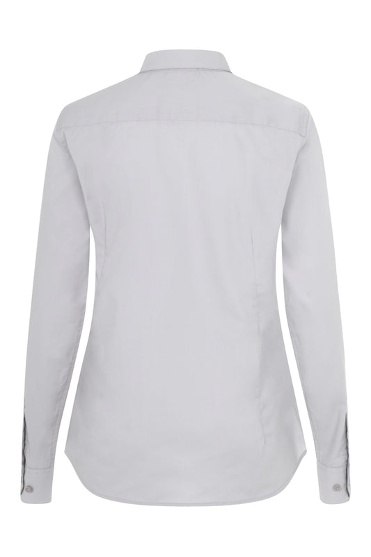 Camasa dama maneca lunga poplin gri gheata V405011