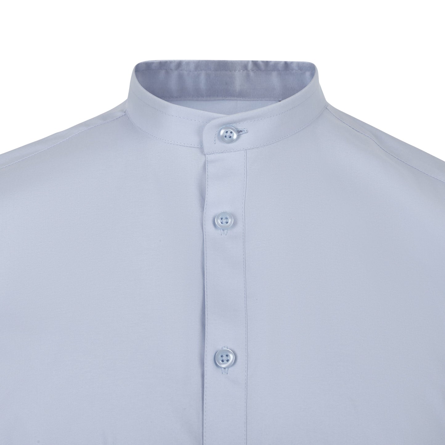Camasa barbat maneca scurta poplin stretch guler tunica albastru celest V405012S