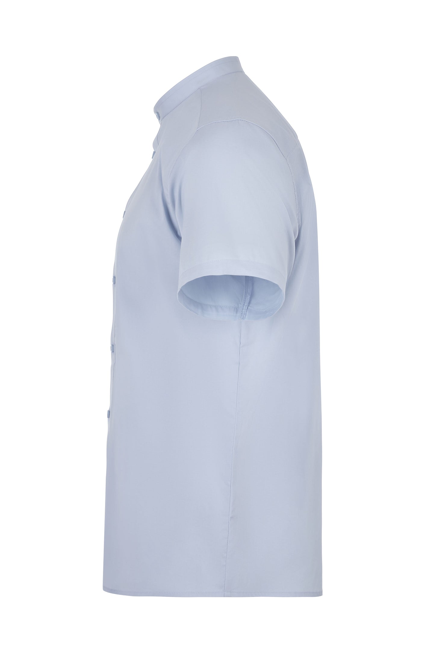 Camasa barbat maneca scurta poplin stretch guler tunica albastru celest V405012S