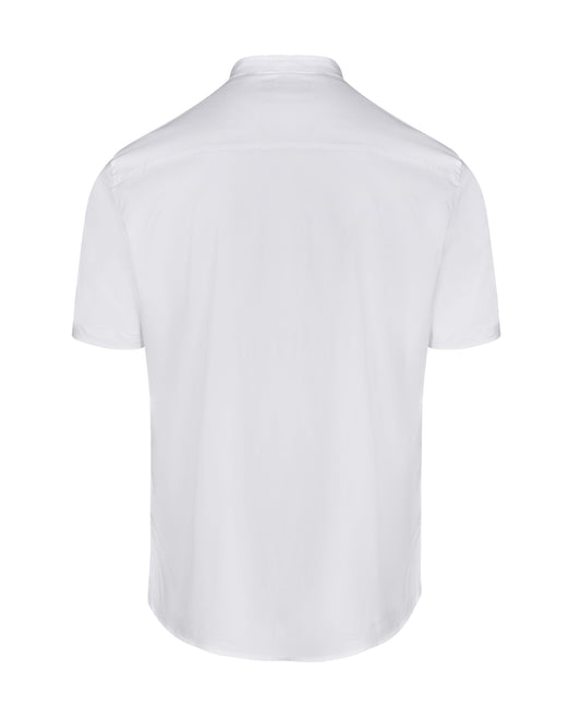 Camasa poplin stretch 115g maneca scurta barbat alb V405012S
