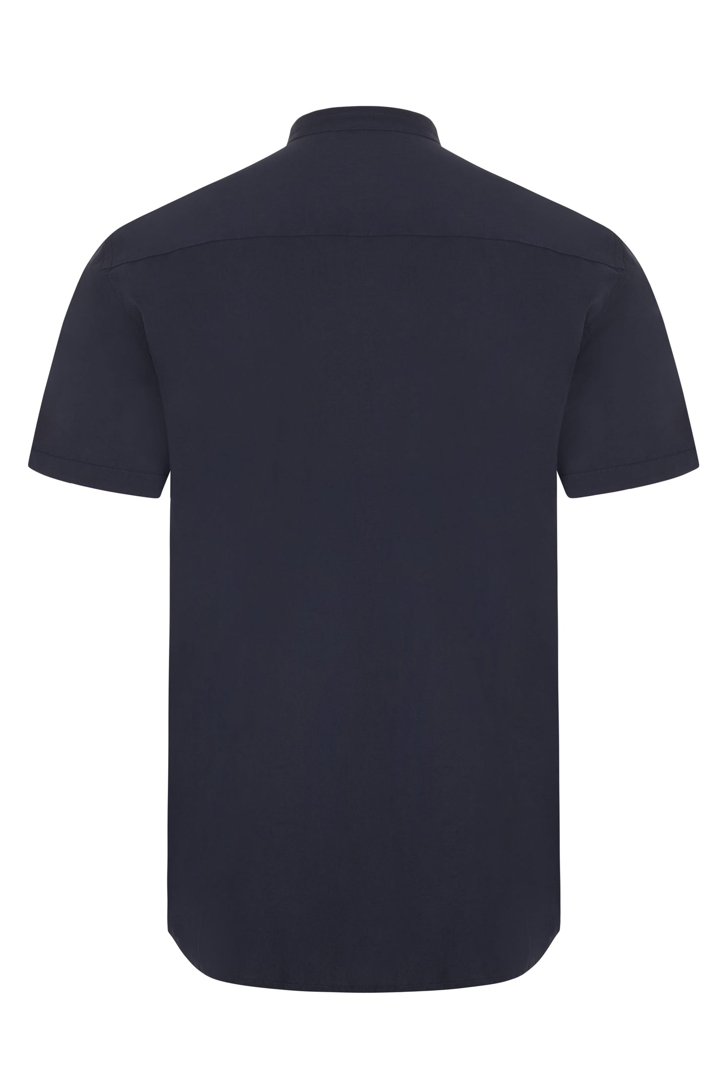 Camasa barbat maneca scurta poplin stretch guler tunica albastru marin V405012S