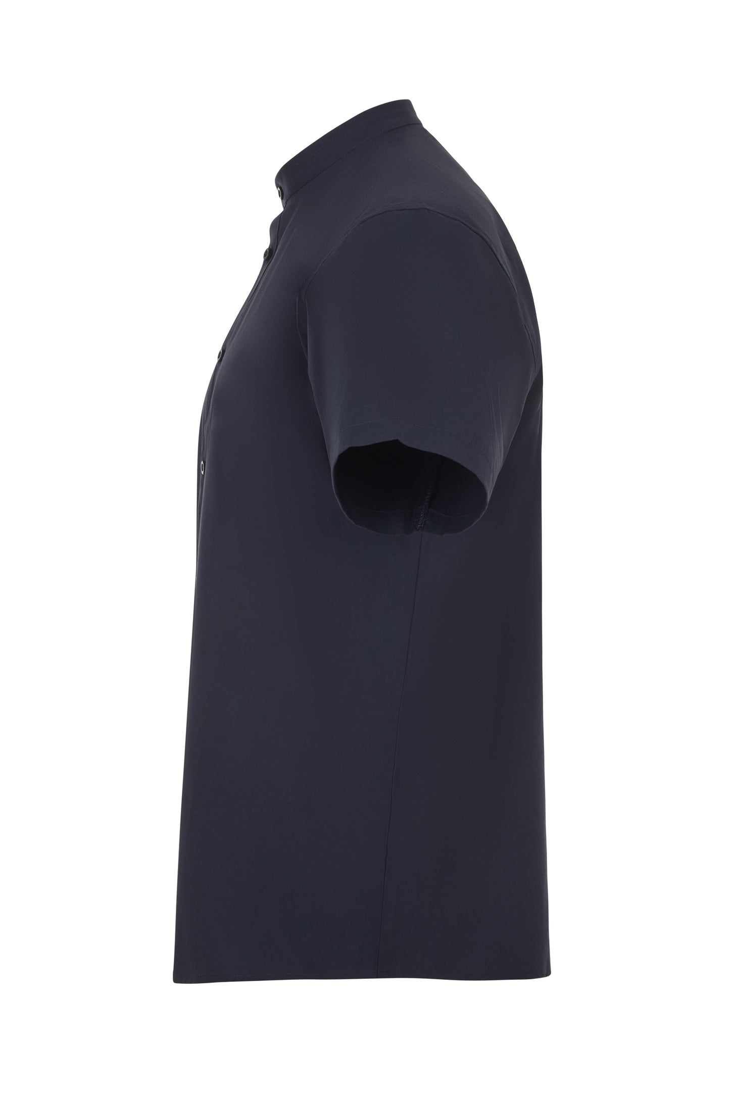 Camasa barbat maneca scurta poplin stretch guler tunica albastru marin V405012S