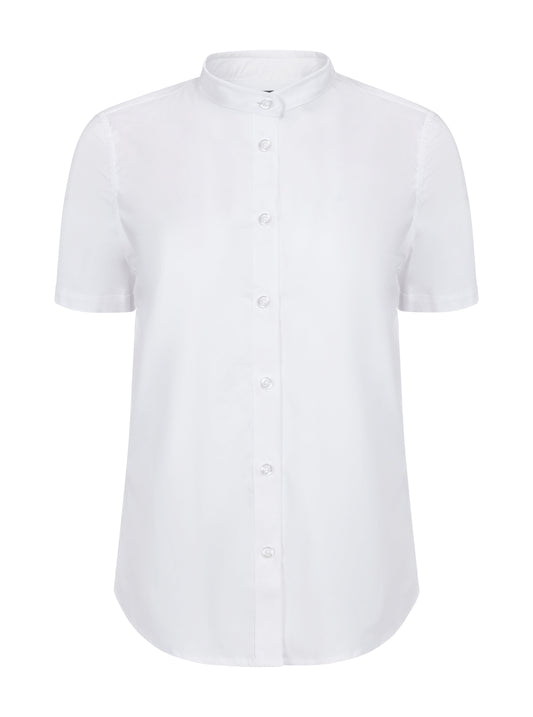 Camasa poplin stretch 115g maneca scurta dama alb V405014S