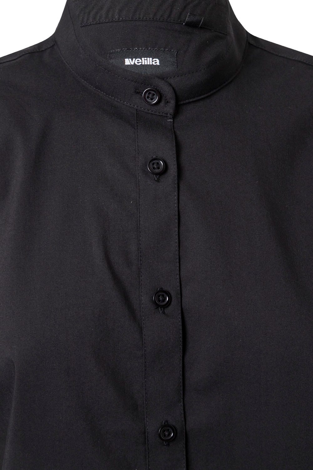 Camasa poplin stretch 115g maneca scurta dama negru V405014S
