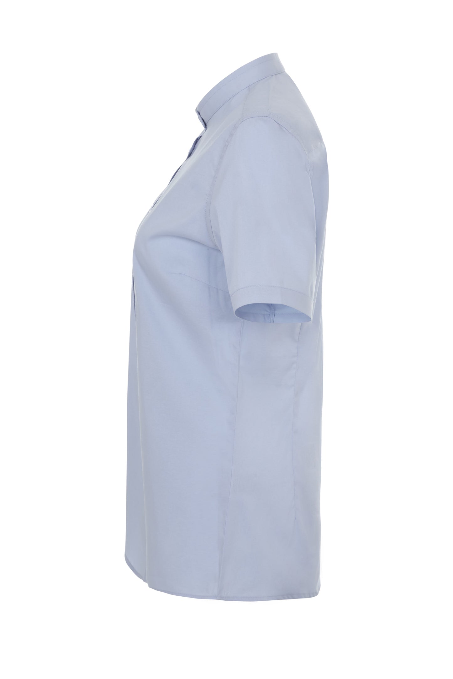Camasa dama maneca scurta poplin stretch guler tunica albastru celest V405014S