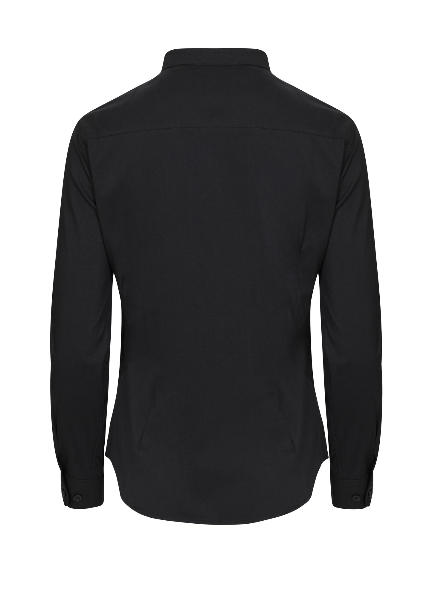 Camasa poplin stretch 115g maneca lunga dama negru V405015S