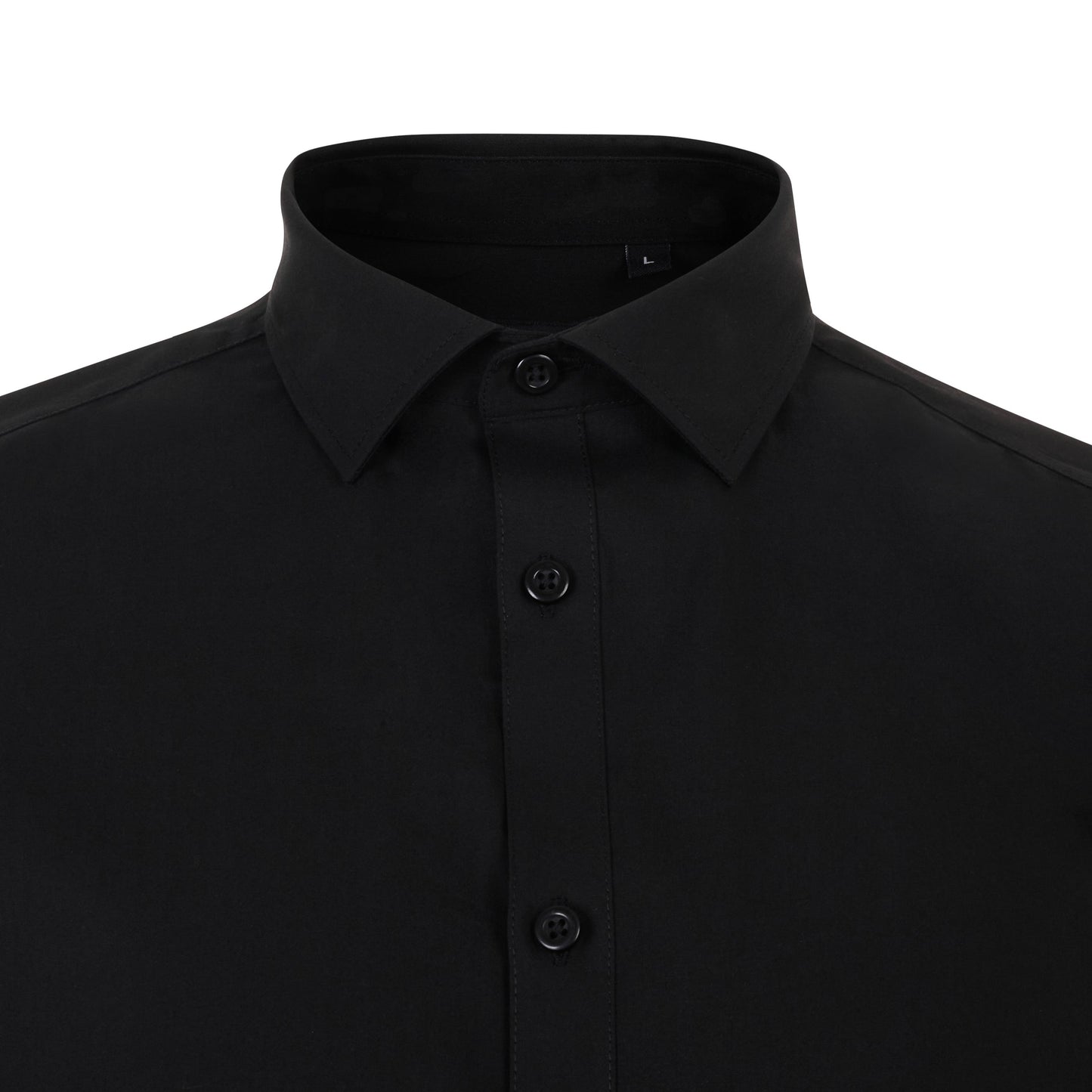 Camasa stretch de barbat cu maneca scurta negru V405016S