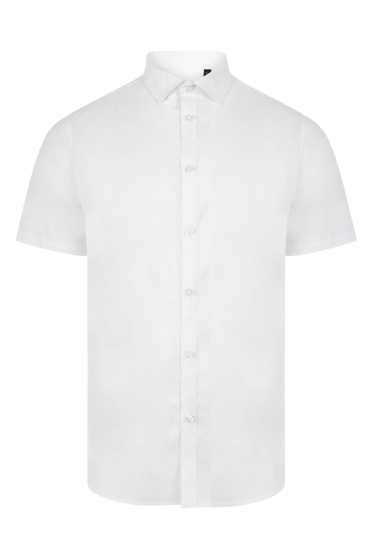 Camasa stretch de barbat cu maneca scurta alb V405016S