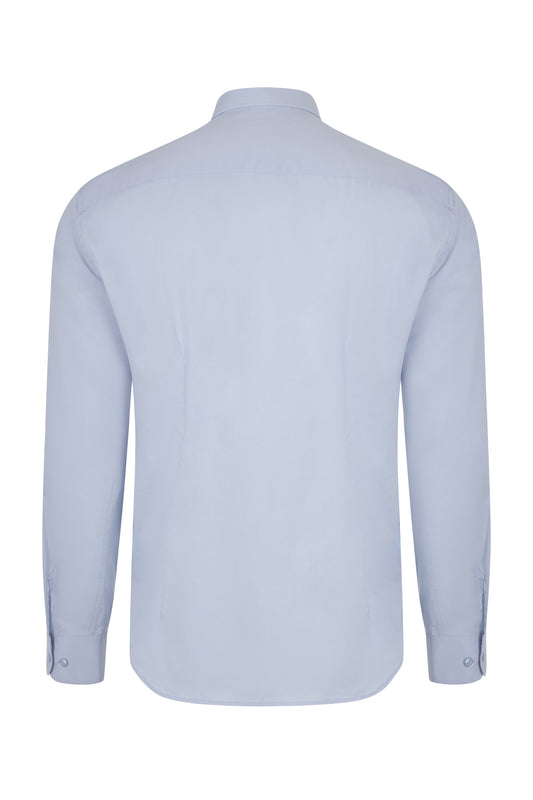 Camasa stretch de barbat cu maneca lunga albastru celest V405017S