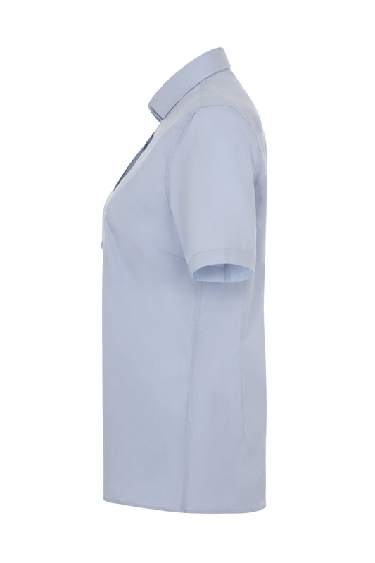 Camasa stretch de dama cu maneca scurta albastru celest V405018S