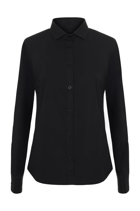 Camasa stretch de dama cu maneca lunga negru V405019S