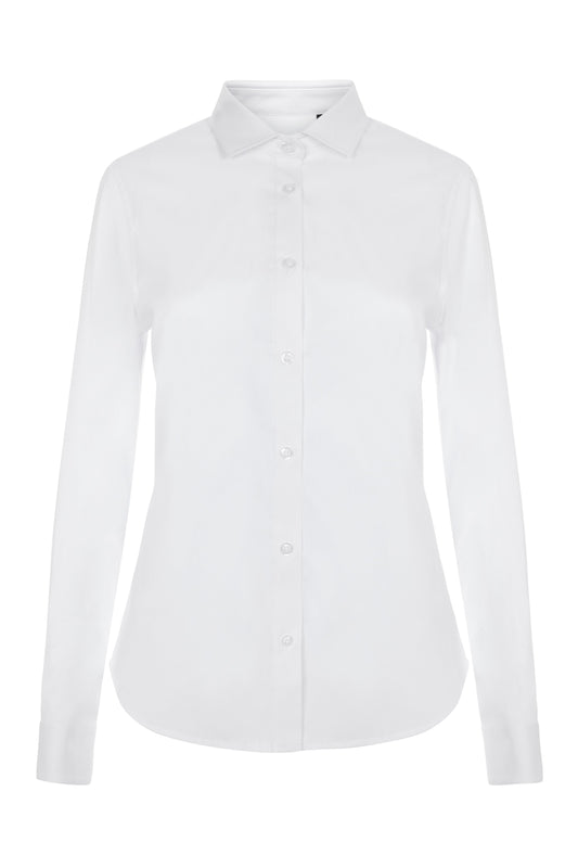 Camasa stretch de dama cu maneca lunga alb V405019S