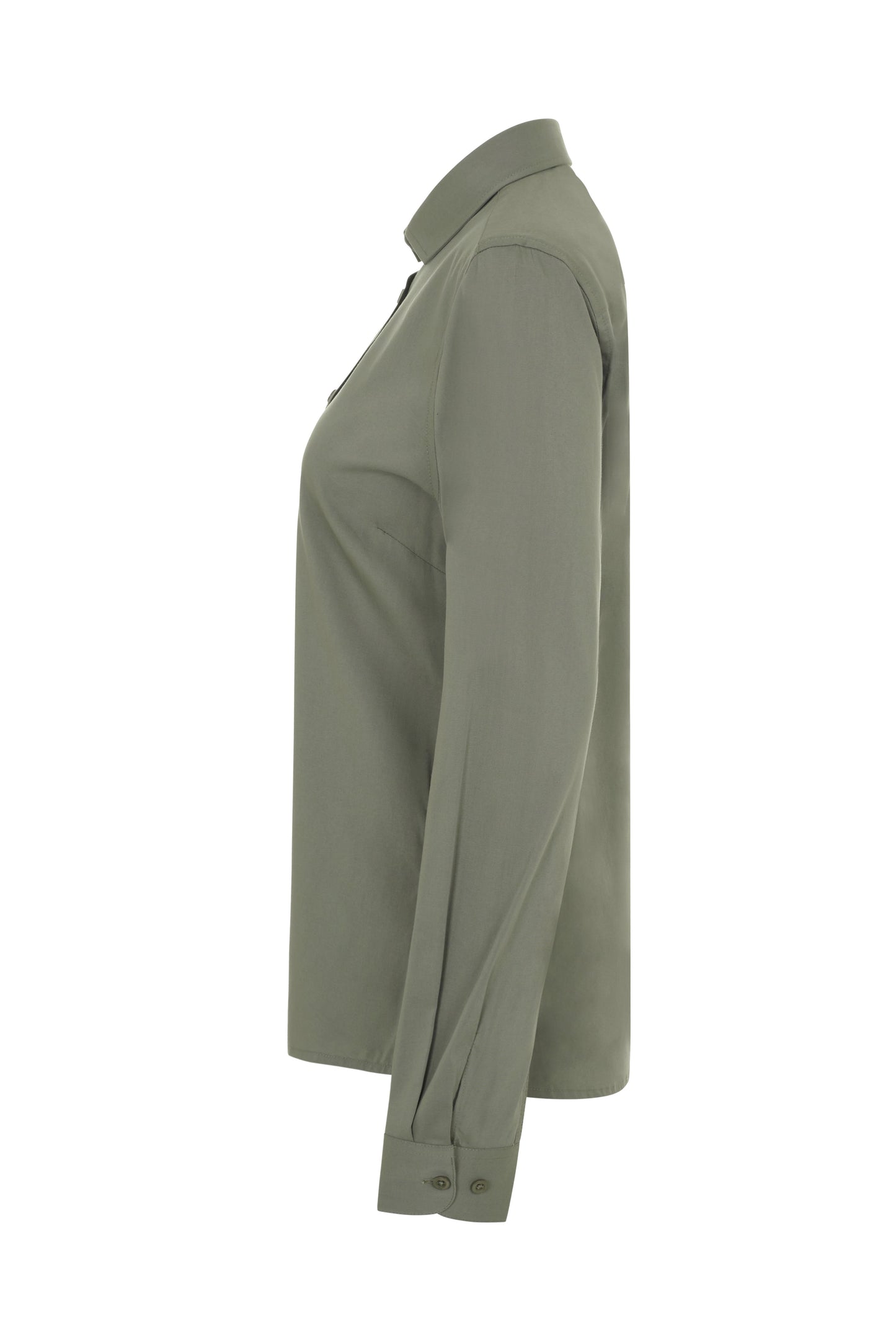 Camasa stretch de dama cu maneca lunga verde masliniu deschis V405019S