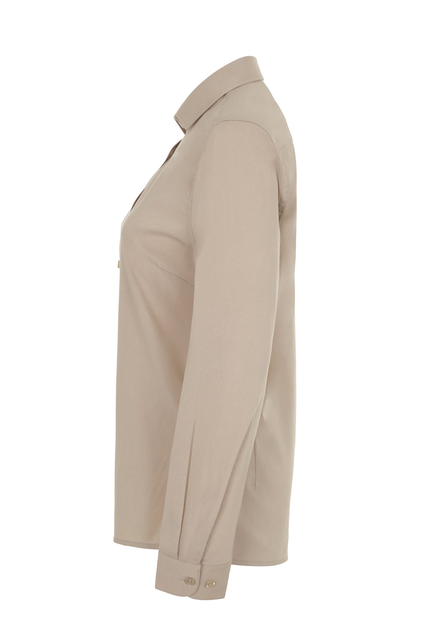 Camasa stretch de dama cu maneca lunga bej deschis V405019S