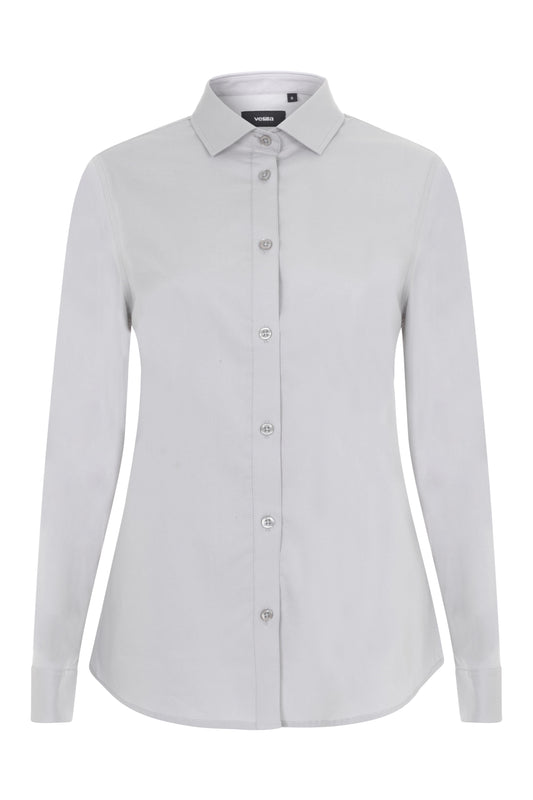 Camasa stretch de dama cu maneca lunga gri gheata V405019S