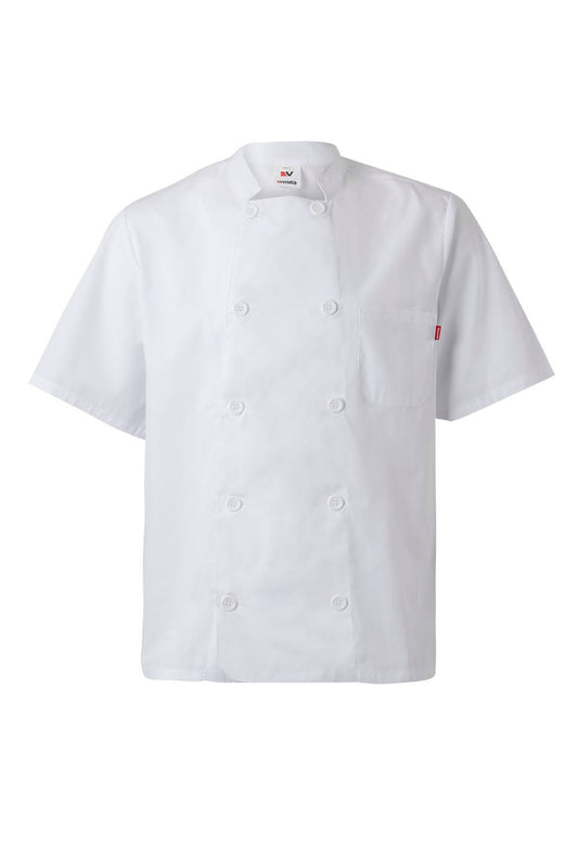 Tunica bucatar poplin 110g maneca scurta alb V405201