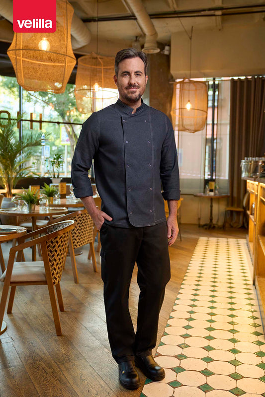 Pantaloni bucatar tercot 190g negru V403007