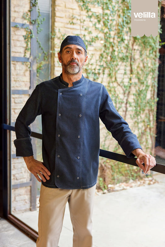 Bandana bucatar denim stretch 260g denim inchis V404007