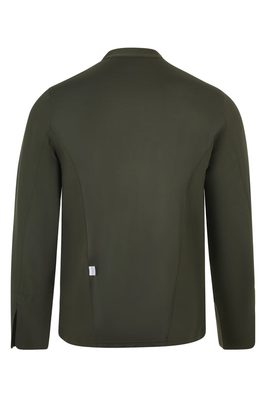 Tunica bucatar microfibra maneca lunga verde masliniu V405210