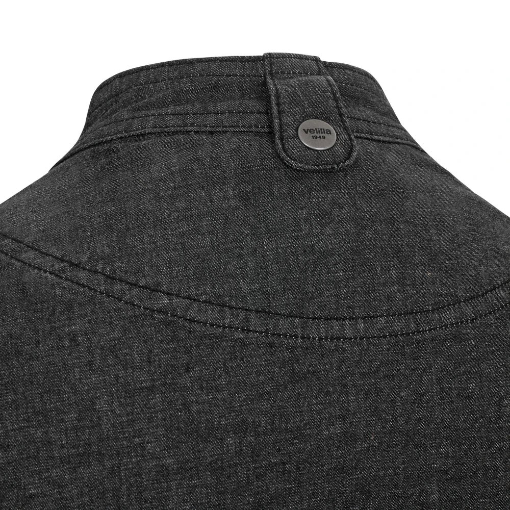 Tunica bucatar maneca lunga bumbac/elastan 180g gri inchis denim V405212S