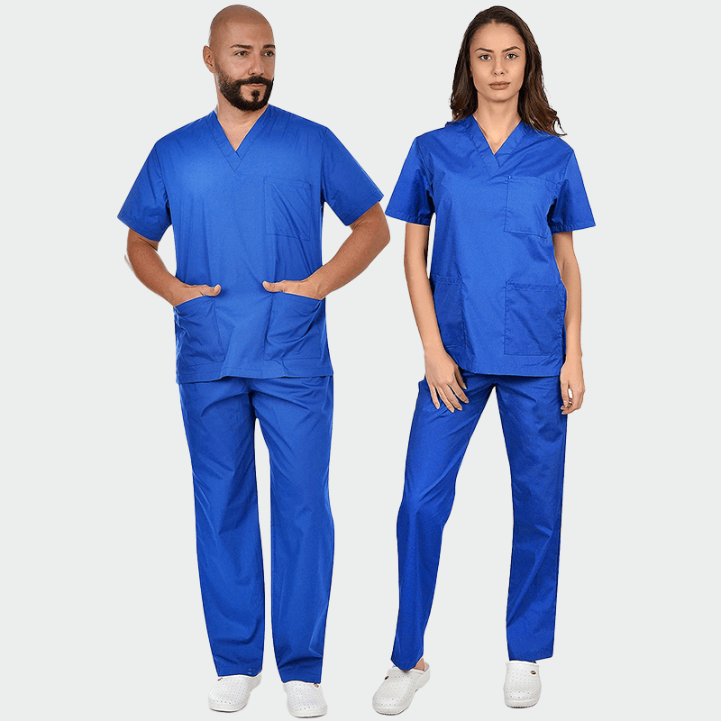 Costum medical tercot 110g albastru royal unisex Cesare