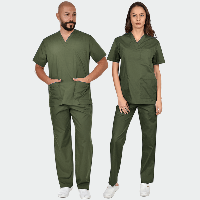 Costum medical tercot 110g olive unisex Cesare