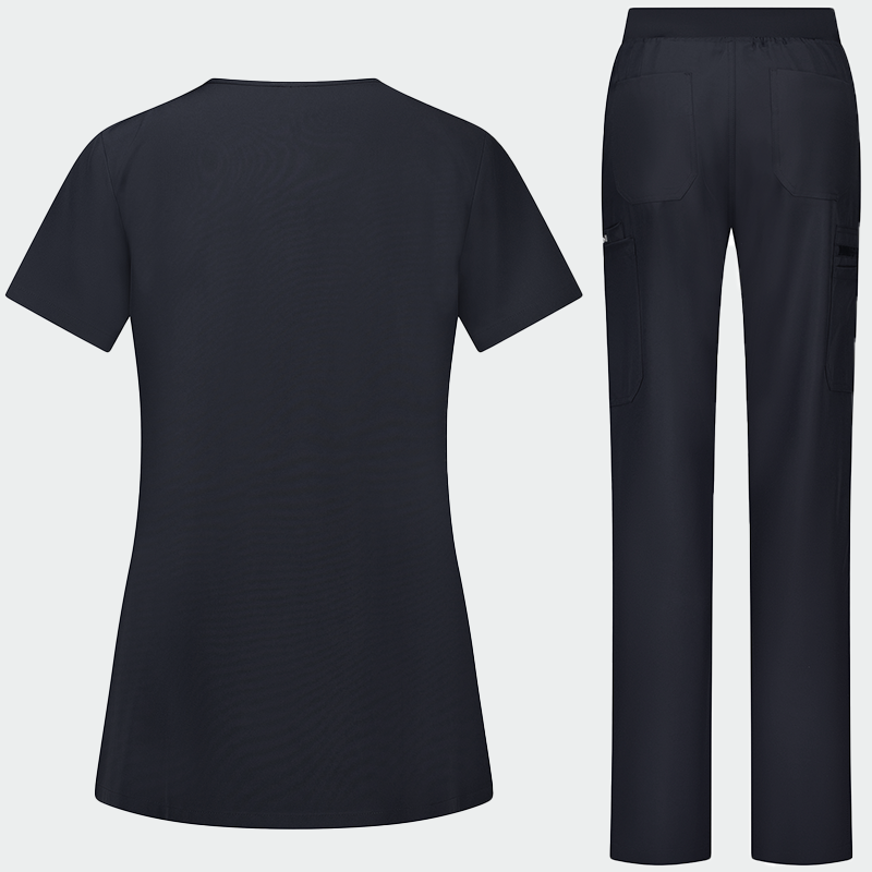 Costum medical negru dama poliester-elastan 170g Bella