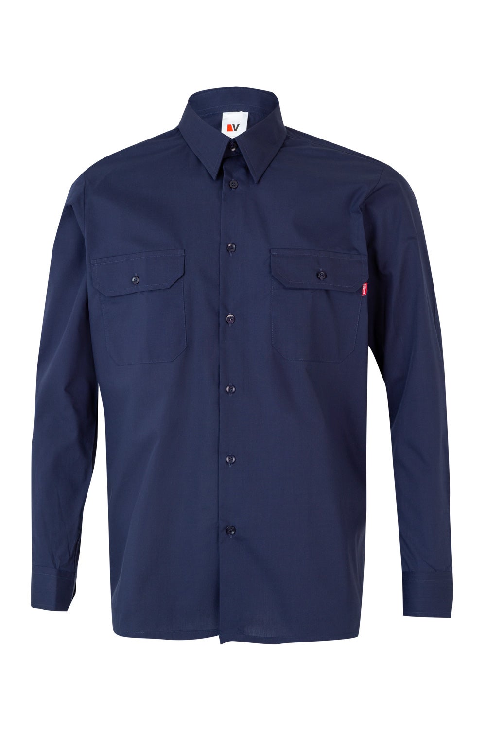 Camasa poplin 105g maneca lunga albastru marin V520