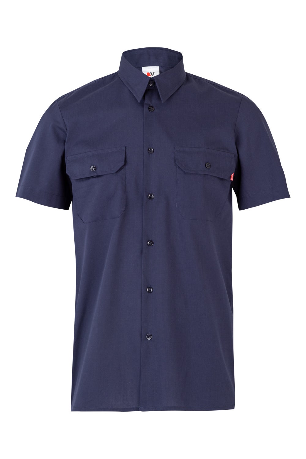 Camasa poplin 105g maneca scurta albastru marin V522