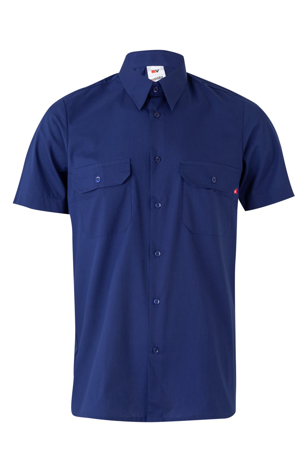 Camasa poplin 105g maneca scurta albastru royal V522