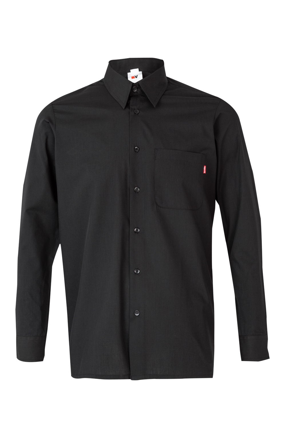 Camasa poplin 105g maneca lunga negru V529