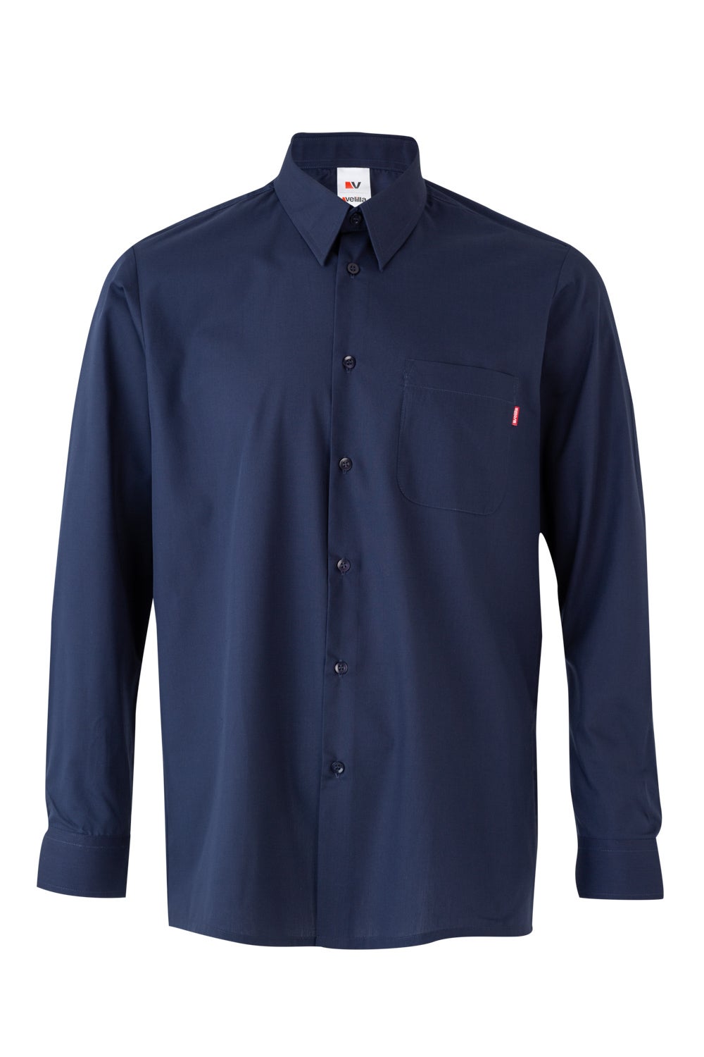 Camasa poplin 105g maneca lunga albastru marin V529