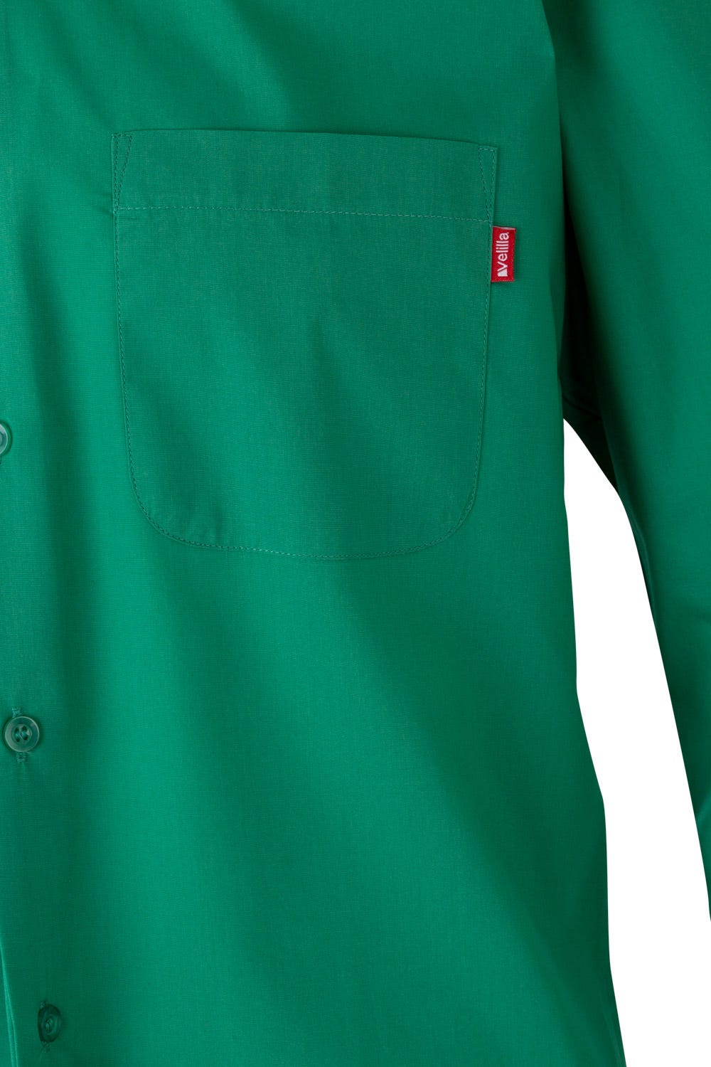 Camasa poplin 105g maneca lunga verde V529