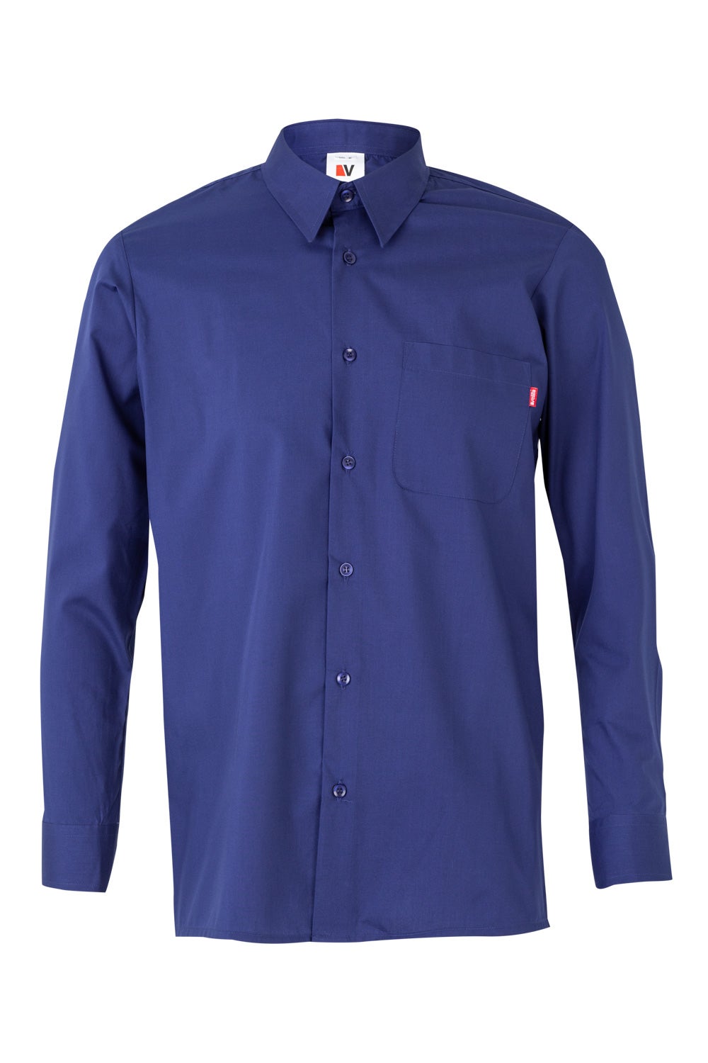 Camasa poplin 105g maneca lunga albastru royal V529