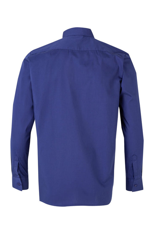 Camasa poplin 105g maneca lunga albastru royal V529