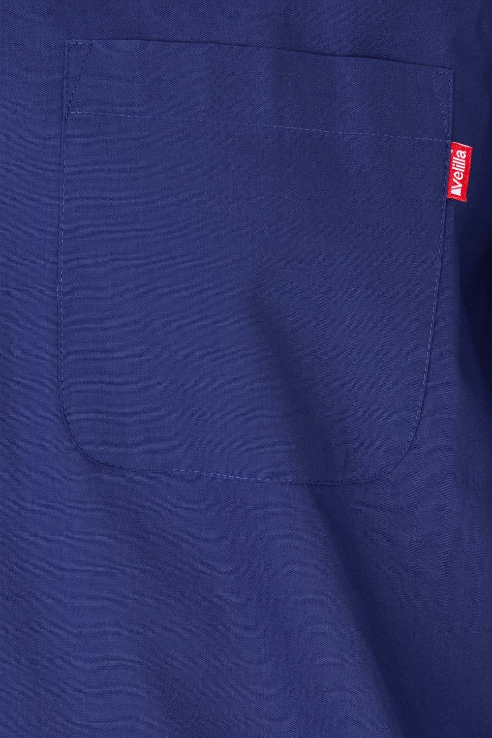 Camasa poplin 105g maneca lunga albastru royal V529
