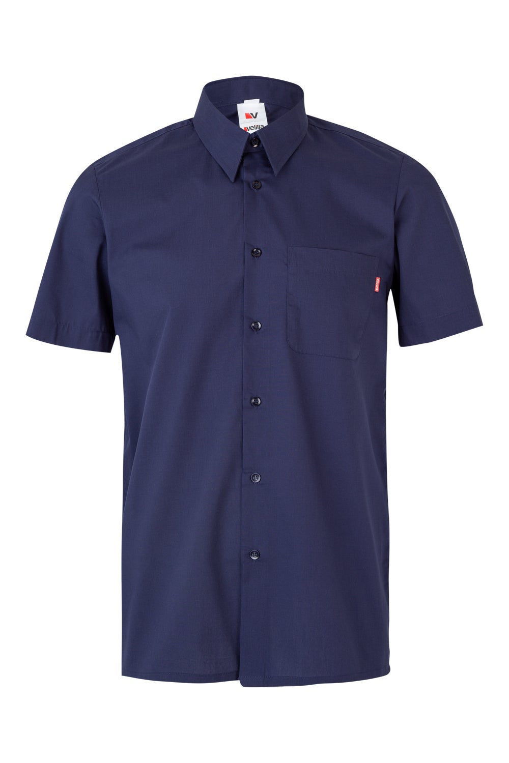 Camasa poplin 105g maneca scurta albastru marin V531