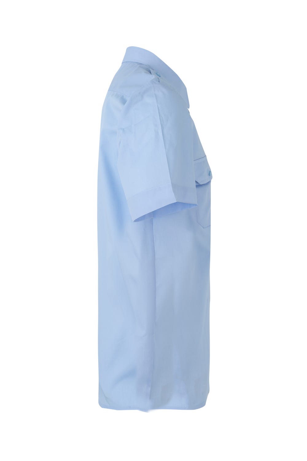 Camasa cu epoleti poplin 105g maneca scurta albastru celest V532