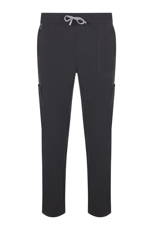 Pantaloni purestretch cu material antibacterian si hidrofob gri inchis V533020S