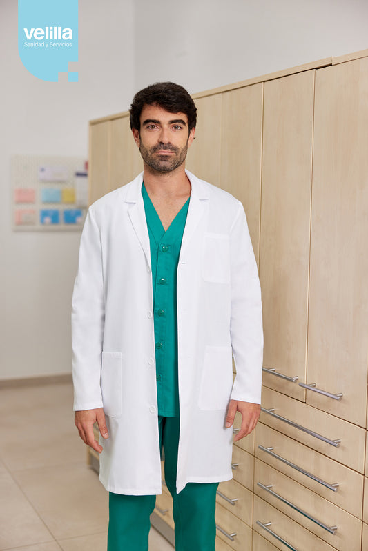 Halat lung tercot 180g nasturi alb V539004