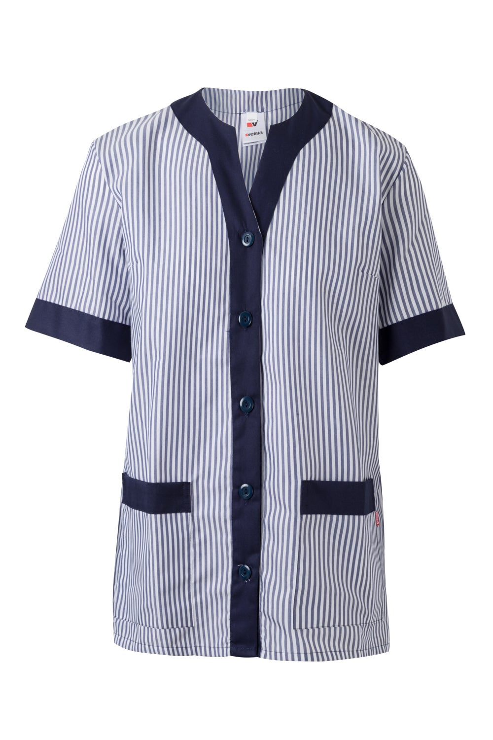Bluza poplin 105g nasturi albastru marin V579