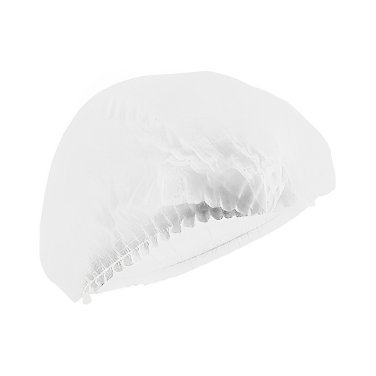 Bonete unica folosinta dublu elastic pentru Par Lung albe 12gr 100buc