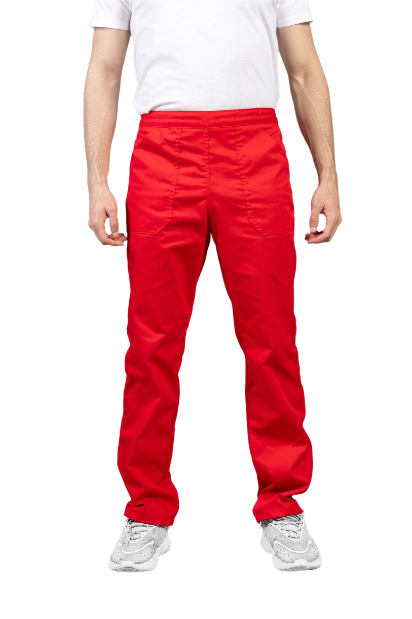 Pantaloni de lucru rosii poplin 165g Costin Light