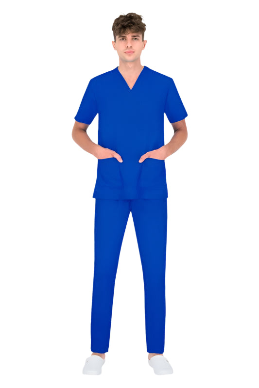 Costum medical tercot 180g albastru royal unisex Colombo