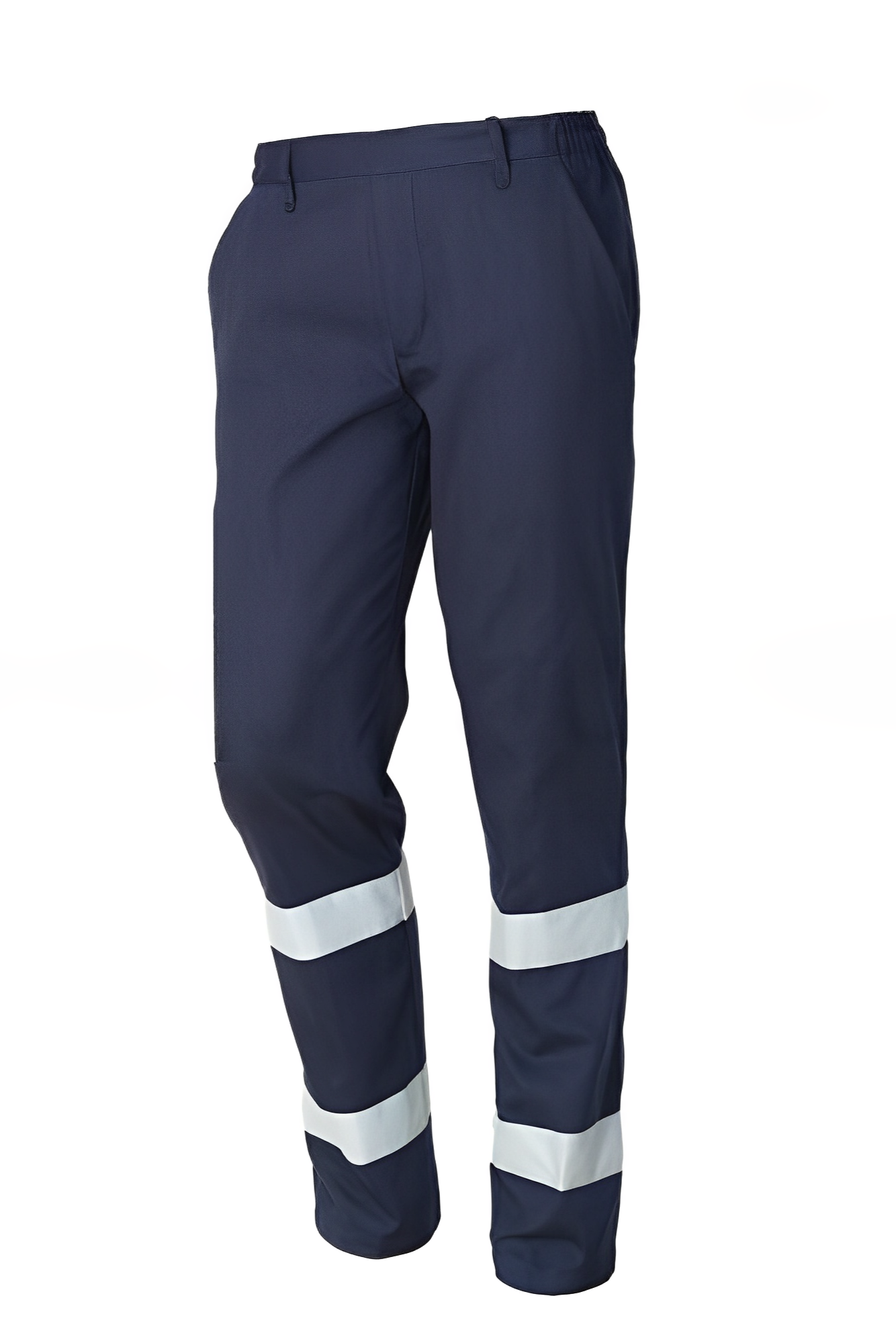 Pantaloni bleumarin din bumbac reflectorizanti Road