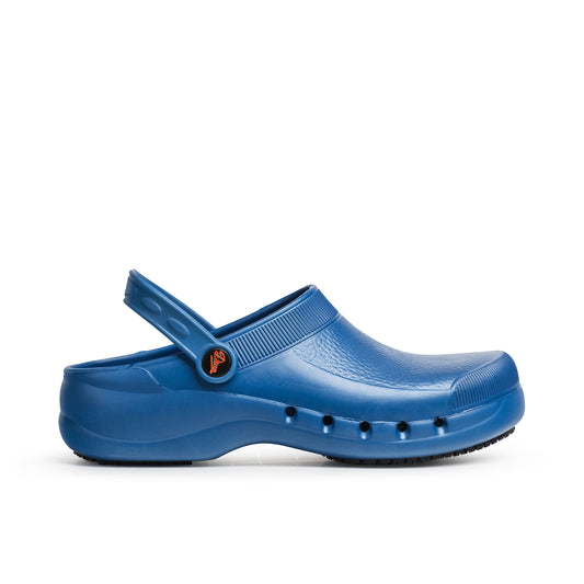 Saboti antiderapanti cu bareta anatomici albastri Eva Plus